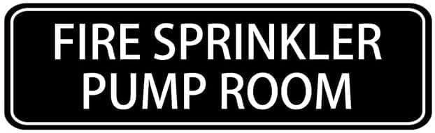 Acrylic Plastic Signs 3x8 Inch Fire Sprinkler Pump Room Acrylic Sign ...