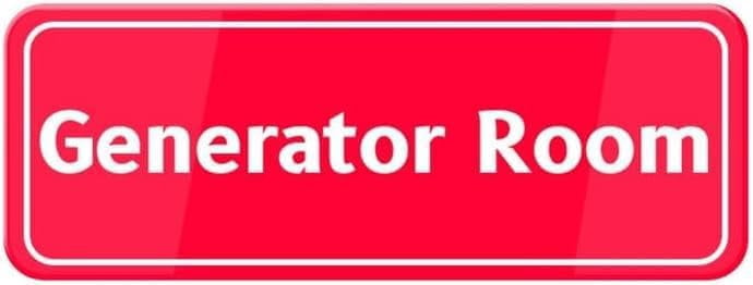 Acrylic Plastic Signs 3x8 Inch Generator Room Sign For Business Self ...