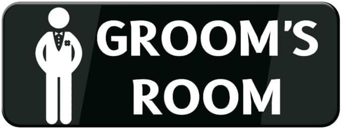 Acrylic Plastic Signs 3x8 Inch Groom S Room Sign Self Sign For Door Or ...