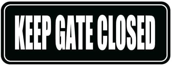 Acrylic Plastic Signs 3x8 Inch Keep Gate Closed Graphic Sign For Front ...