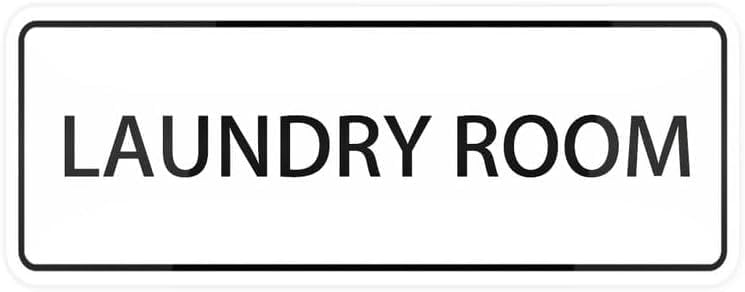 Acrylic Plastic Signs 3x8 Inch Laundry Room Sign Main Official Self ...