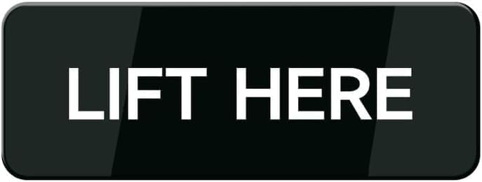 Acrylic Plastic Signs 3x8 Inch Lift Here Wall Or Door Sign Black ...