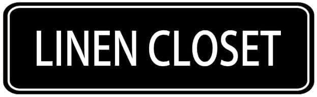 Acrylic Plastic Signs 3x8 Inch Linen Closet Sign Acrylic Plaque With ...