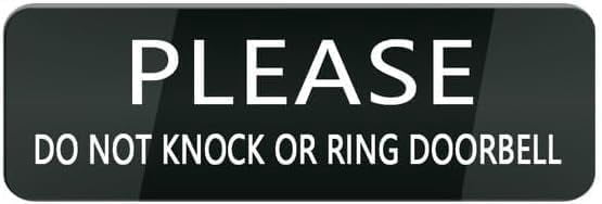 Acrylic Plastic Signs 3x8 Inch Please Do Not Knock Or Ring Doorbell ...