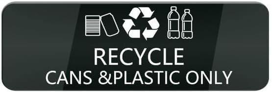 Plastic Container Only Sign Acrylic Plastic Signs 3x8 Inch Recycle Cans Plastic Only Sign For House ...