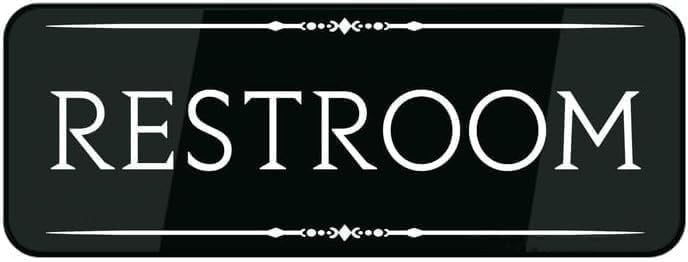 Acrylic Plastic Signs 3x8 Inch Restroom Sign Self Adhesive For Door Or ...