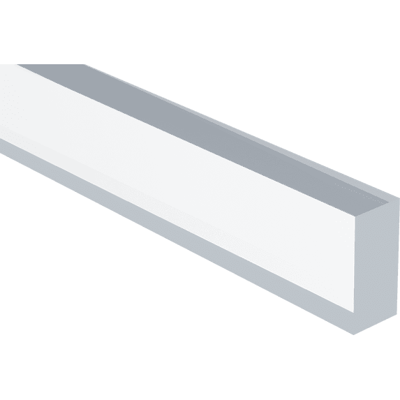 Plastic-Craft Acrylic Plexiglass Extruded Rectangular Bar, Clear, 12" x 1/4" x 1", Pack of 4