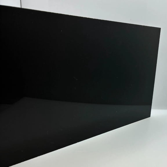 Acrylic Plexiglass Plastic Sheet - 1/4" (6mm) Thick - Black - 24"x48" Sheet