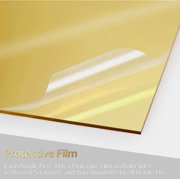 Acrylic Plexiglass Yellow Gold Mirror Silver Plastic Sheet 1/8 x 24 x 48  - DIY and Arts. Plastic Mirror Glass Alternative.