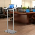 thumbnail image 1 of Acrylic Podium Lecterns Clear Podium Stand Floor Standing Podium Desk 30-90°, 1 of 16