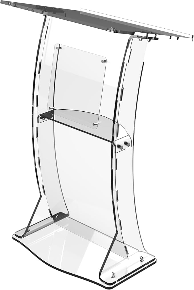 Classic Concepts Acrylic Podium Stand – Portable Modern Lectern for ...