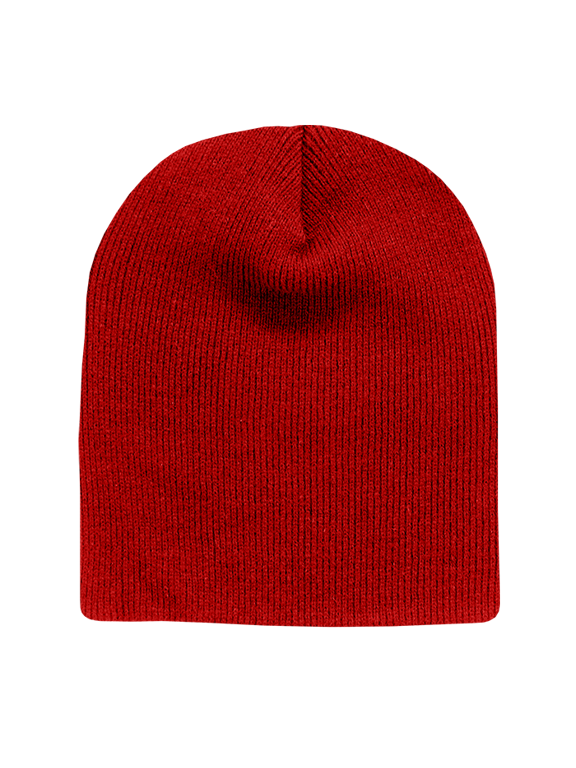 614 Acrylic/Polyester Short Beanies Hat-Cardinal
