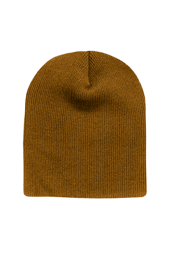 614 Acrylic/Polyester Short Beanies Hat-Coyote