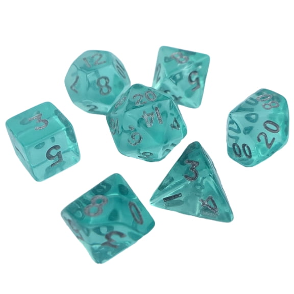 Acrylic Polyhedral Dices Clear Small Size Multi-Sided Game Dices Portable Board Game Dices