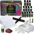 thumbnail image 1 of Acrylic Pouring Paint Supplies Kit - Deluxe starter paint pouring kit includes stretched canvas, silicone oil, premixed fluid acrylic paint for easy flow fluid art, 1 of 7