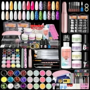 COSCELIA Acrylic Nail Kit Complete Set with Drill and U V Light 24PC Glitter Powder Acrylic Nail Kit Starter Kit Gifts for Women
