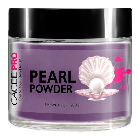 Acrylic Powder for Nails, Pearl Color Nail Art, 1oz Jar by Cacee, For Professional Acrylic Nail Kit, Premix of Pigments, Pearlescent & Metallic Effects (Grape Purple #38)