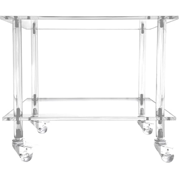 Acrylic Printer Stand - 2Tier Under Desk Printer Table with Wheels$$Office