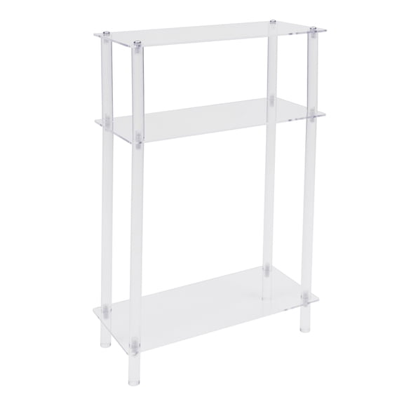 Acrylic Printer Stand, Printer Table for Desktop and Under Desk, Acrylic Narrow Side Table for Bathrooms, Hallways, Living Rooms, Bedrooms, Offices and More (15.7*7*22.9in)
