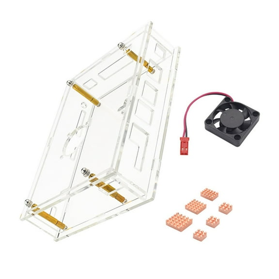 Acrylic Protective Case Cover With Efficient Cooling Fan Metal Heatsink For Banana Pi For BPI F3 Board Cooling Enclosure