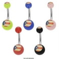 thumbnail image 1 of Acrylic Puerto Rico Flag Belly Button Ring, 1 of 8