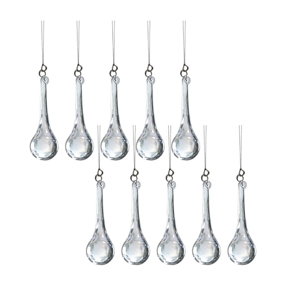 Acrylic Pull Wire Teardrop Pendants Clear Water Drop Beads