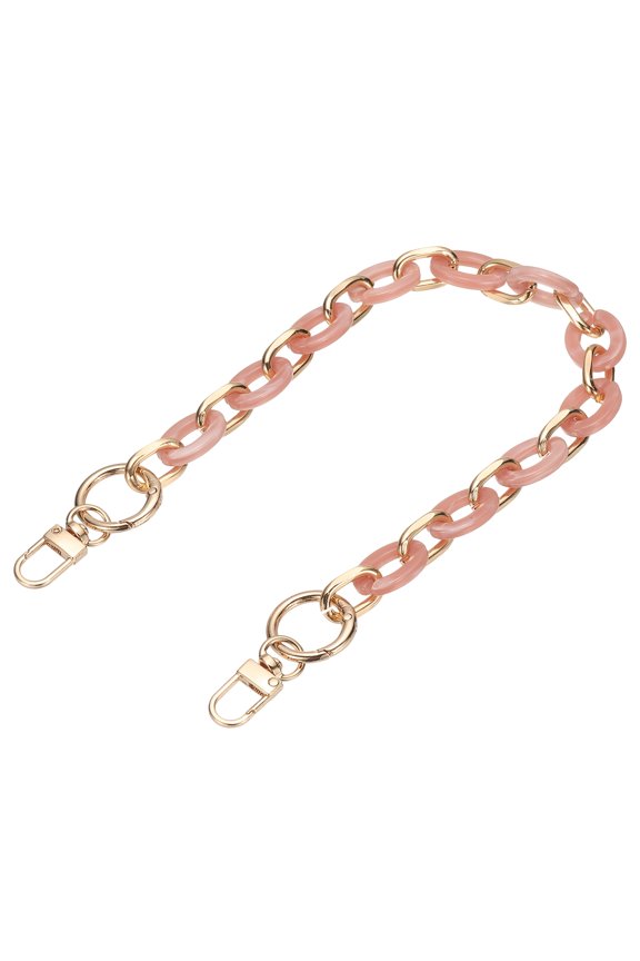 Acrylic Purse Chain, Handbag Chain Straps Bag Strap Detachable Handle for Purse Handbags DIY 16" Dusty Rose