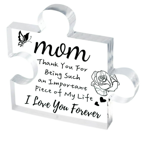 Acrylic Puzzle Block Gift for Mother's Day Father's Day Anniversary Decoration Personalized Message Home Decor