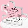 thumbnail image 1 of Acrylic Puzzle Gift for Dad and Mom – Personalized Clear Acrylic Block with Sweet Message, Desktop Decoration for Father’s Day, Mother’s Day, Birthday, Anniversary and Christmas, 1 of 4