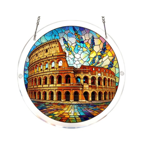 Acrylic Puzzle Light Catcher in Yellow 19cm Window Hanging Sun Refractor Decorative Art Unique Puzzle Design
