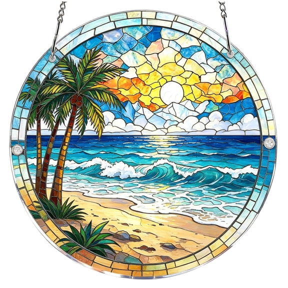 Acrylic Puzzle Sun Catcher, 83 Pieces 7.9 Inches, Light Catcher Acrylic Puzzle, Gift for Men Women Mom Birthday Home Decor, Multiple Patterns Available