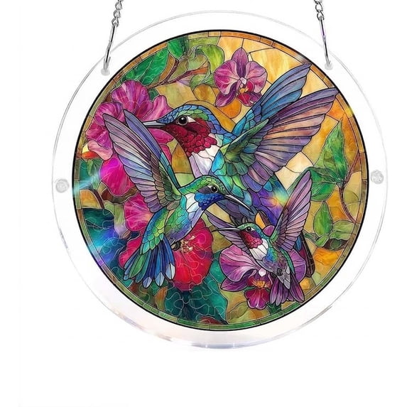 Acrylic Puzzle Suncatcher - 7.4in Jigsaw Sun Catcher Puzzles Pendant 83 Pieces Kits Home Decoration for Window Garden Hanging