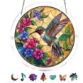 thumbnail image 1 of Acrylic Puzzle Suncatcher, 7.5Inch Hummingbird Floral Theme Sun Catchers Puzzle, Acrylic Suncatcher Puzzles for Adults, Gifts for Women Mom Adults Home Decor, 1 of 7