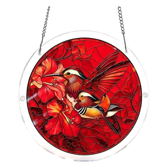 Acrylic Puzzle Suncatcher 83 Pieces, Emerald Flame Hummingbird Sun Catchers Puzzle, DIY SunCatchers Puzzles Window Hanging, Home & Garden Decor, 7.4 in
