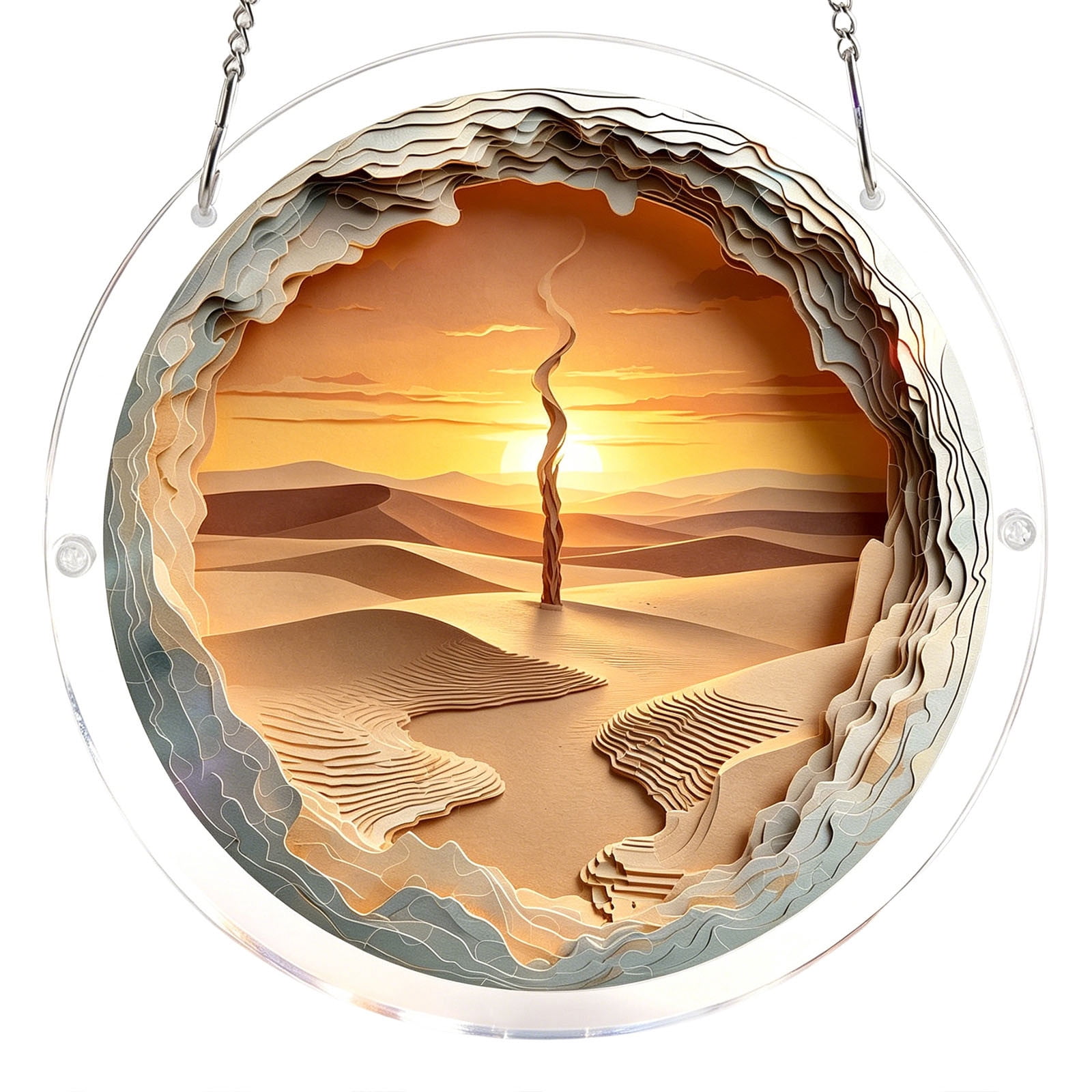 Acrylic Puzzle Suncatcher With 83 Pieces Nature Theme Diy Puzzles ...