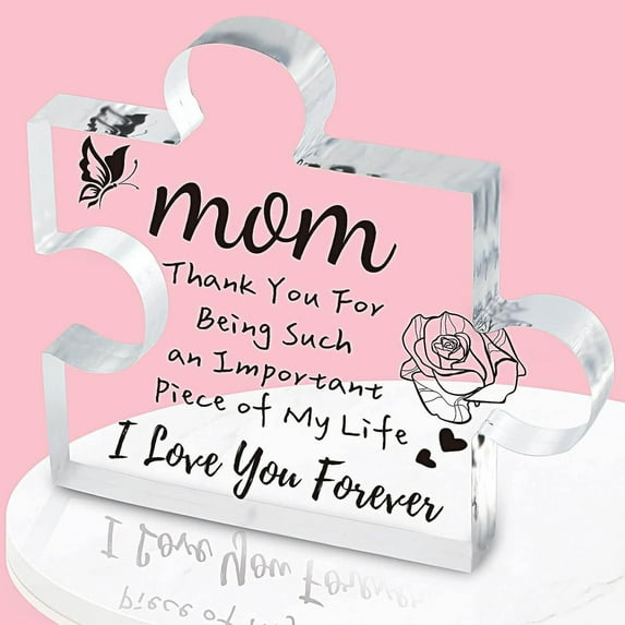 Acrylic Puzzle for Mother's Day & Father's Day, Personalized Anniversary Gift, Decorative Memorial Puzzle for Mom & Dad, Special Occasion Home Décor