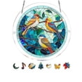 thumbnail image 1 of Acrylic Puzzles Suncatcher, 7.4 Inch Hummingbird Window Suncatcher Acrylic Puzzle, DIY Acrylic Suncatcher Jigsaw Puzzle Home Decor Art Gift, 1 of 6