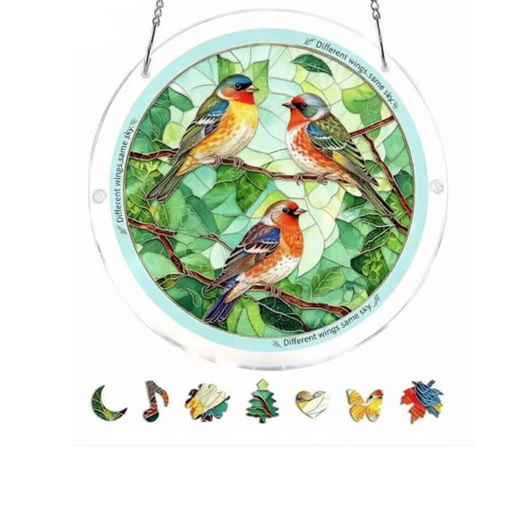 Acrylic Puzzles Suncatcher, 7.4 Inch Hummingbird Window Suncatcher Acrylic Puzzle, DIY Acrylic Suncatcher Jigsaw Puzzle Home Decor Art Gift