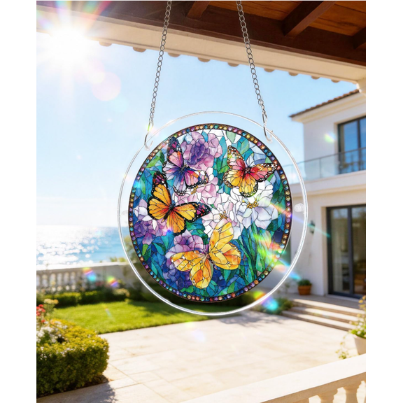 Acrylic Puzzles Suncatcher Window Hanging, 7.4 Inch Galaxy Nebula Sun Catcher, Irregular DIY Acrylic Wall Hanging, Modern Aesthetic Home Decor, Artistic Gift