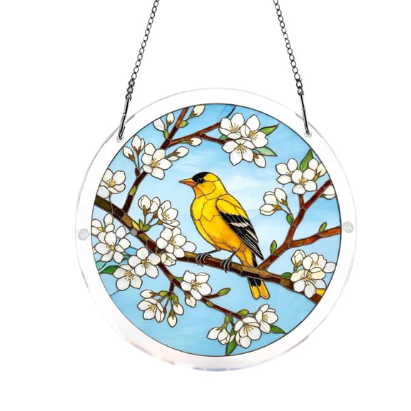 Acrylic Puzzles Suncatcher Window Hanging, 7.4 Inch Sun Catcher Acrylic Puzzles, Garden Decor for Women Men Birthday E