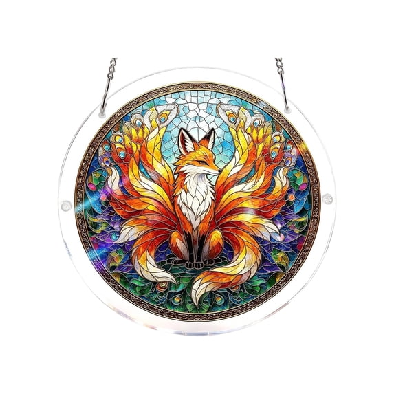 Acrylic Puzzles Suncatcher Window Hanging 7.48 Inch Sun Catcher Acrylic Puzzles Garden Decoration for Women Men Mom Birthday Gift Home Decor