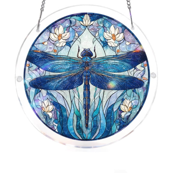 Acrylic Puzzles Suncatcher Window Hanging, 83 Pieces Sun Catcher Stained Glass Acrylic Puzzles Garden Decoration, Unique Butterflies in Bloom Acrylic Puzzle Kit for Women Men Mom Birthday Gift,7.4"