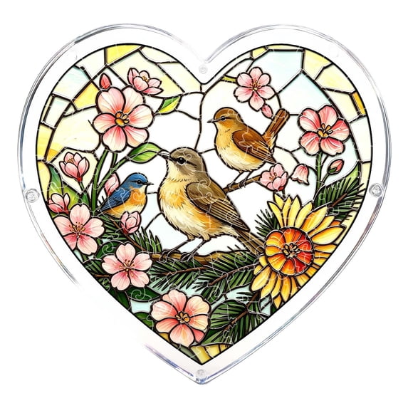 Acrylic Puzzles Suncatcher Window Hanging, 94 Pieces 7.5 Inch Sun Catcher Acrylic Puzzles Garden Decoration for Women Men Mom Birthday Gift Home Decor