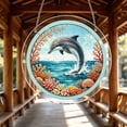 thumbnail image 1 of Acrylic Puzzles Suncatcher Window Hanging, Colorful Dolphin Sun Catcher for Door Home Decor Animal Suncatcher Christmas Mother's Day Birthday Gifts for Women Men, 1 of 5