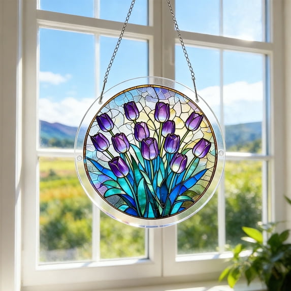 Acrylic Puzzles Suncatcher Window Hanging for Mothers Day,Sun Catcher Kits for Adults,Hanging Suncatcher, Diy Sun Catcher Kit Home Decor for Window Garden
