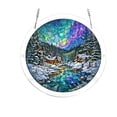thumbnail image 1 of Acrylic Puzzles Suncatcher Window Hanging, Natural Scenery & Emerald Flame Hummingbird Pattern Jigsaw Sun Catchers Garden Decoration Home Decor 83 Pieces 7.4 Inch, 1 of 8