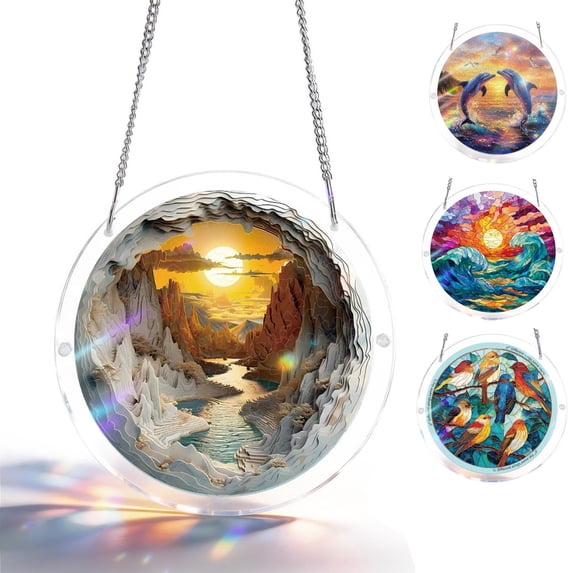 Acrylic Puzzles Suncatcher Window Hanging, Sun Catcher Acrylic Puzzles ...