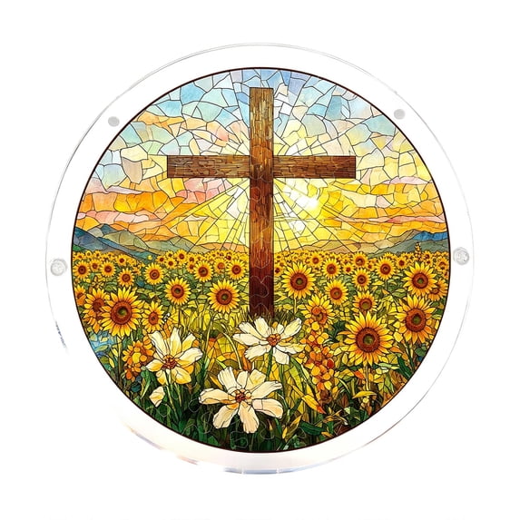 Acrylic Puzzles for Window Hanging, 7.87Inch Suncatcher Puzzle Garden ...