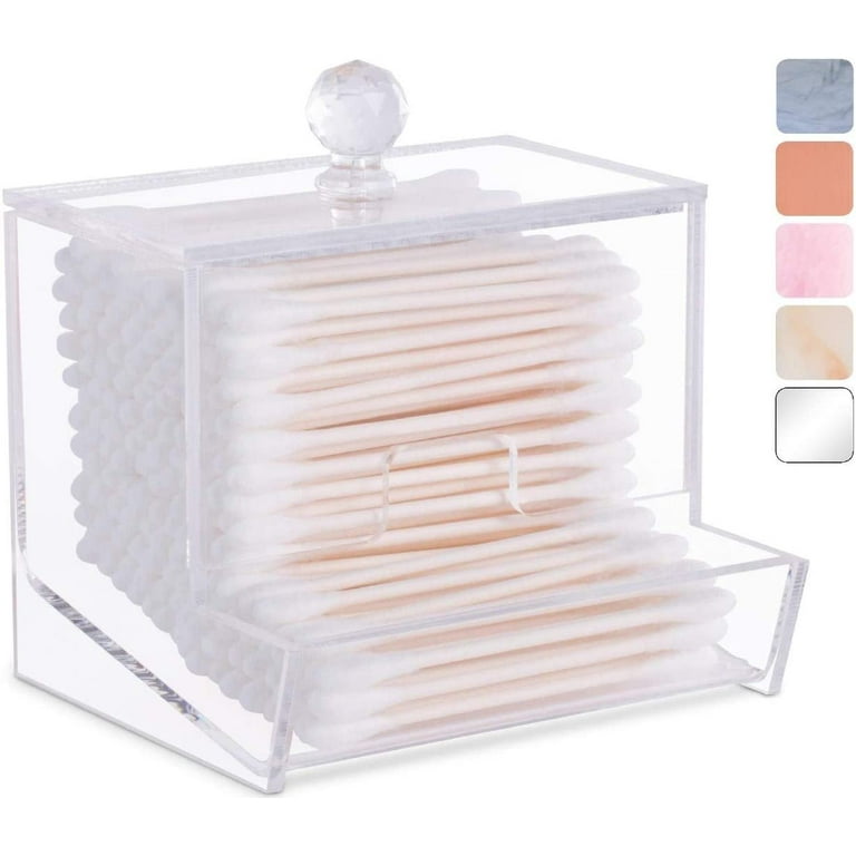 Bathroom Organizer Cotton Pads Storage Plastic Swab Holder Wall-mounted  Tampon Container Cotton Swab Holder Cosmetic Organizer