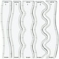 thumbnail image 1 of Acrylic Quilt Rulers for Quilting, 5 Pcs Sewing Templates with Transparent Wave Design for Machine Quilting Molds, Rulers for Quilting and Sewing, 9.1 x 26 cm,sewing rulers for quilting, 1 of 5